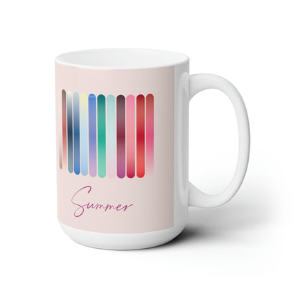 Color Swatch Ceramic Swatch Mug 15oz - Summer