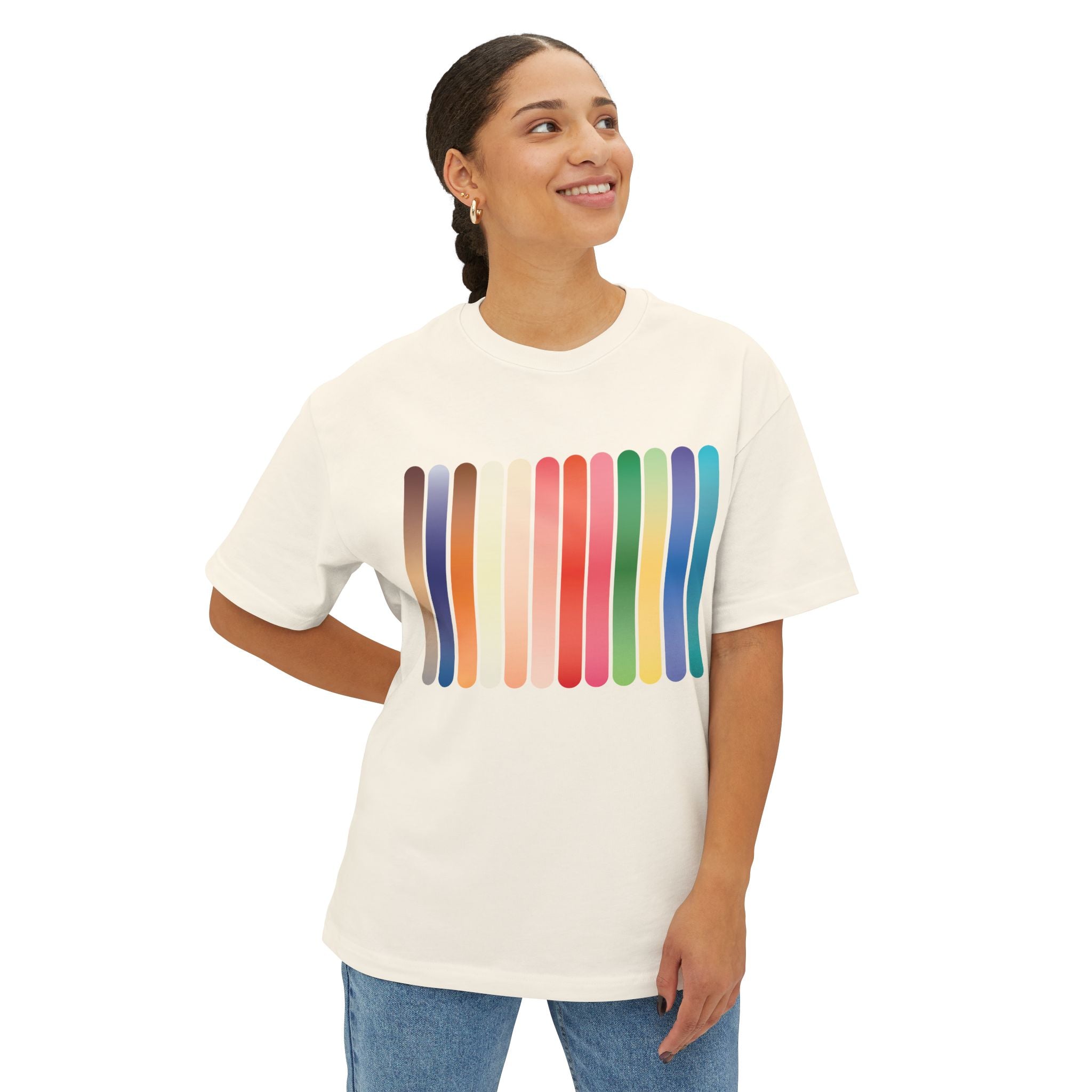 Color Swatch Oversized Boxy Tee - Spring